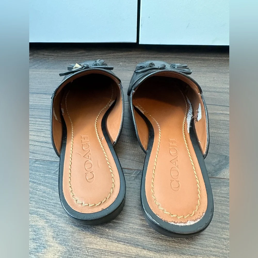 Coach Women’s Tassel Slide Loafer Black (Size 5) - Picture 10 of 12